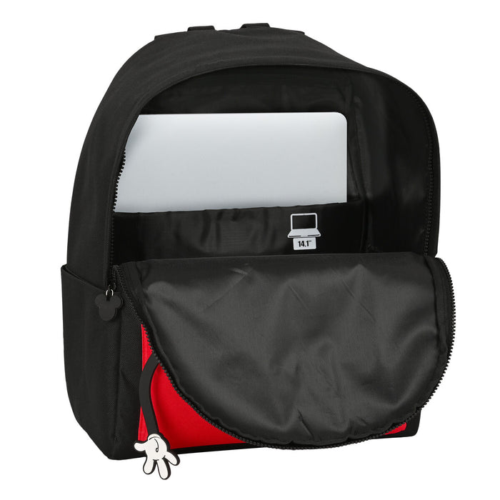 Laptop Backpack Mickey Mouse Clubhouse  mickey mouse  Black Red 31 x 40 x 16 cm-1